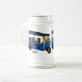 Tuk Tuk Cartoon Illustration Bierglas (Vorderseite Links)