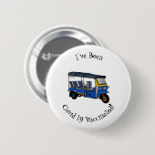Tuk Tuk Cartoon Illustration Button (Vorne & Hinten)