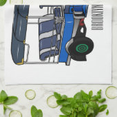 Tuk Tuk Cartoon Illustration Geschirrtuch (Gefaltet)