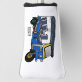 Tuk Tuk Cartoon Illustration Golf Headcover (Rotieren 90)