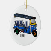 Tuk Tuk Cartoon Illustration Keramik Ornament (Rechts)