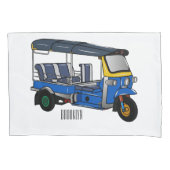 Tuk Tuk Cartoon Illustration Kissenbezug (Vorderseite)