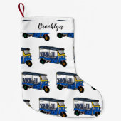 Tuk Tuk Cartoon Illustration Kleiner Weihnachtsstrumpf (Vorderseite)