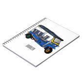 Tuk Tuk Cartoon Illustration Notizblock (Linke Seite)