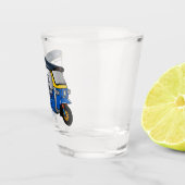 Tuk Tuk Cartoon Illustration Schnapsglas (Rechts)