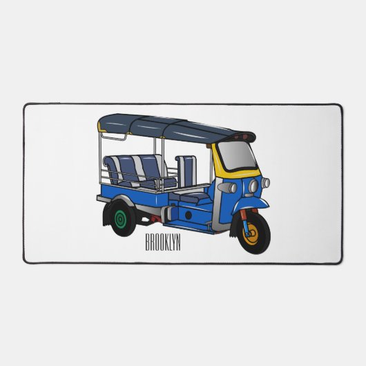 Tuk Tuk Cartoon Illustration Schreibtischunterlage (Vorderseite)