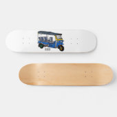 Tuk Tuk Cartoon Illustration Skateboard (Horizontal)