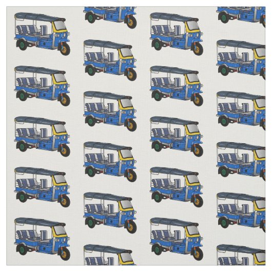 Tuk Tuk Cartoon Illustration Stoff (Muster)