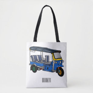 Tuk Tuk Cartoon Illustration Tasche