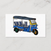 Tuk Tuk Cartoon Illustration Visitenkarte (Rückseite)