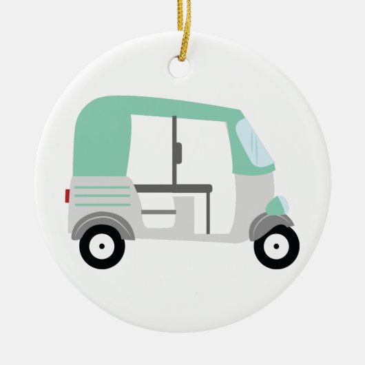 Tuk Tuk Keramik Ornament (Vorne)