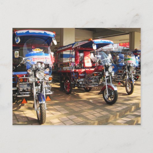Tuk Tuk Showroom ... Udon Thani, Isaan Postkarte (Vorderseite)