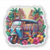 Tuk Tuk Taxi Aufkleber (Vorderseite)