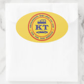 Tuk Tuk Taxi Service Sign, Thailand Ovaler Aufkleber (Tasche)