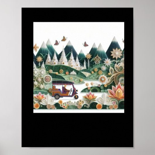 Tuk Tuk Thailand #1 Aufkleber Poster (Vorne)