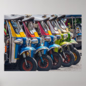 Tuk tuks in a row  poster (Vorne)