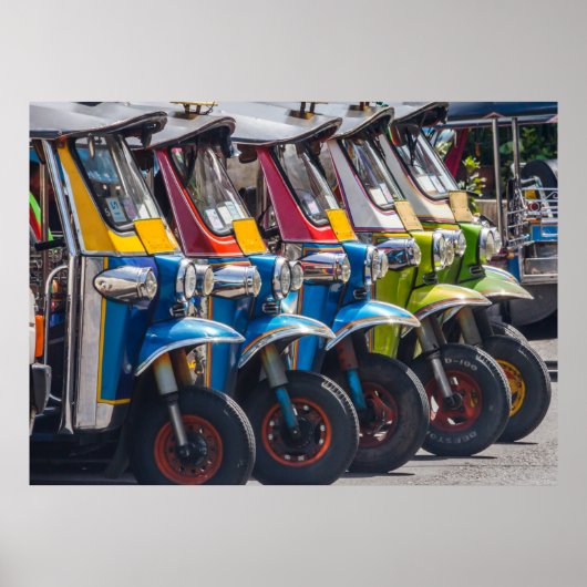 Tuk tuks in a row poster (Vorne)
