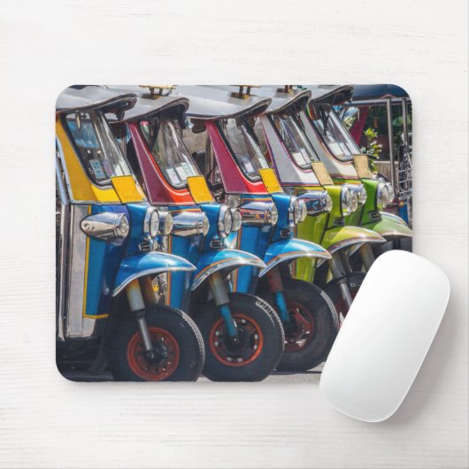 Tuk Tuks in Reihe Mousepad (Mit Mouse)
