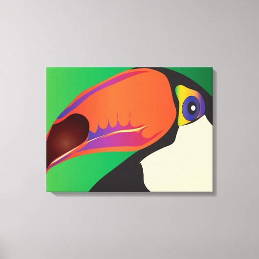 Tukan auf Leinwand (Vorderseite)
