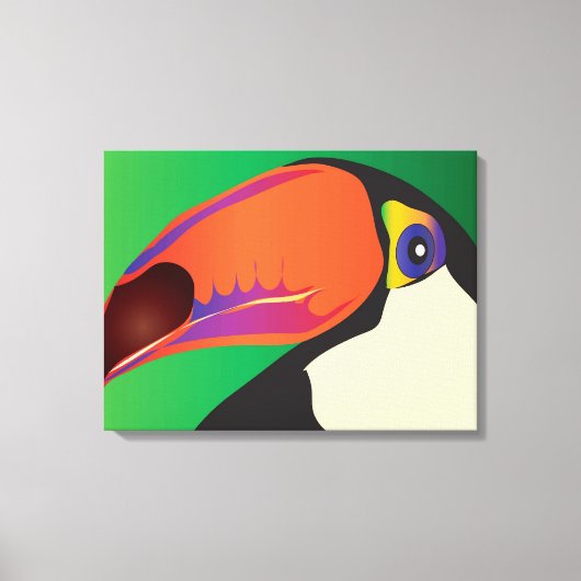 Tukan auf Leinwand (Vorderseite)