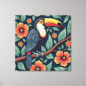 Tukan-Batik-Kunst Leinwanddruck (Vorderseite)