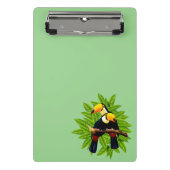 Tukan-Duo Grün Mini Klemmbrett (Vorderseite)