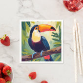Tukan Farbiger Tropenvogel Aquarell Serviette (Beispiel)