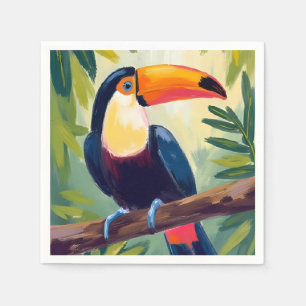 Tukan Farbiger Tropenvogel Aquarell Serviette