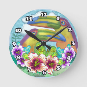 Tukan-Liebhaber Runde Wanduhr