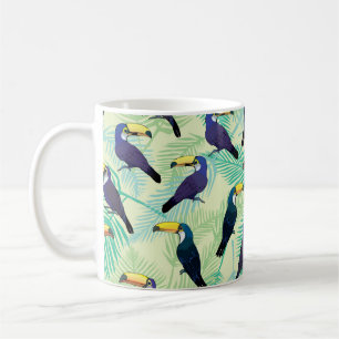 Tukan-Muster, vintage, Illustration Kaffeetasse