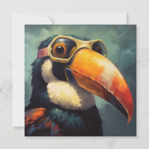 Tukan-Pilot Vintage-Aviator-Grafik-Kunst