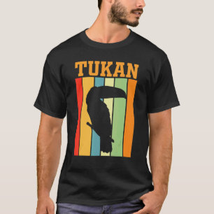 Tukan Shadow-Silhouette in Retro-Farben T-Shirt