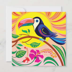 Tukan-Sonnen-Postkarte aus den Tropen
