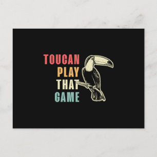 Tukan Spielt Dieses Spiel Vogelbeobachter Retro Tu Postkarte