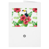 Tukan und tropischer Blumenstrauß (Hinten)