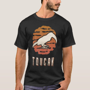 Tukan Vintage Retro Klassisches Tier Sonnenunterga T-Shirt