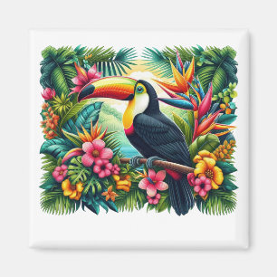 Tukan Vogel aus dem Dschungel/Regenwald Magnet