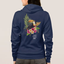 Tukan-Vogel zwischen tropischen Blumen, Urlaub
