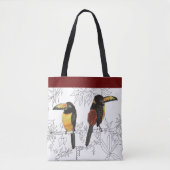 Tukane auf einer Tasche - (1) (Vorderseite)