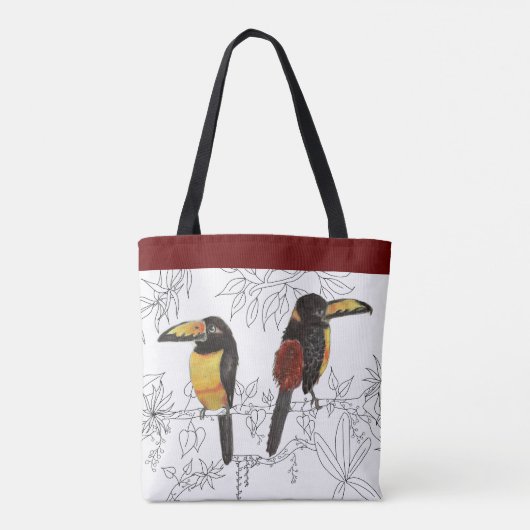 Tukane auf einer Tasche - (1) (Rückseite)