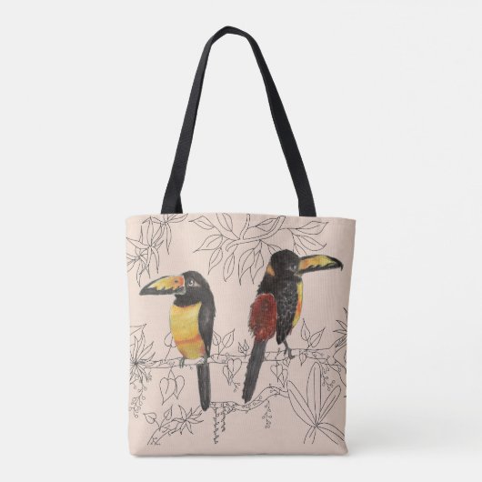 Tukane auf einer Tasche (2) (Rückseite)