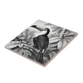 Tukane Dschungelflora Gravur Fliese (Seite)