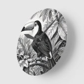 Tukane Dschungelfoliengravur Runde Wanduhr (Winkel)
