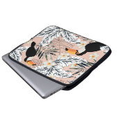 Tukane, Palmen, Plumeria: Rosa tropisch. Laptopschutzhülle (Vorne Knopf)