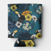 Tukane und tropische Flora, blau, gelb, orange Dosenkühler (Vorderseite)