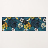 Tukane und tropische Flora, blau, gelb, orange Yogamatte (Vorderseite (Horizontal))