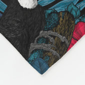 Tukane und tropische Flora, grün und rot Fleecedecke (Ecke)