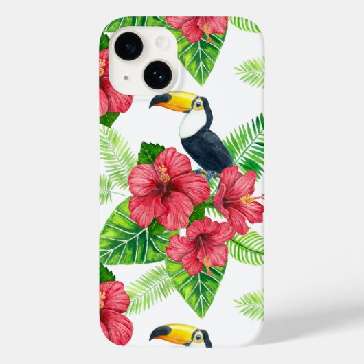 Tukanisches und tropisches Bouquet Case-Mate iPhone Hülle (Rückseite)