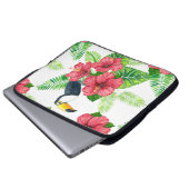 Tukanisches und tropisches Bouquet Laptopschutzhülle (Vorne Knopf)