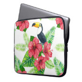 Tukanisches und tropisches Bouquet Laptopschutzhülle (Vorderseite Links)